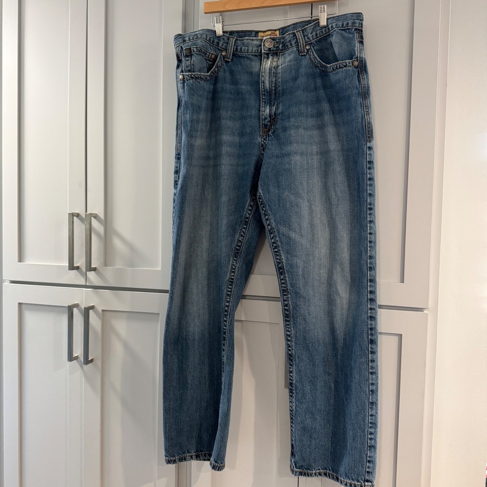 Wrangler 20X Mens Relaxed Fit Medium Wash Blue‎ Denim Jeans 38x31